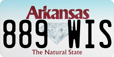 AR license plate 889WIS