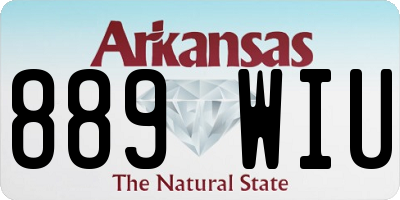 AR license plate 889WIU