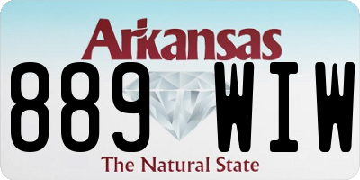 AR license plate 889WIW