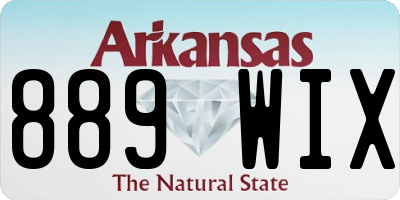 AR license plate 889WIX