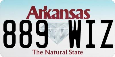 AR license plate 889WIZ