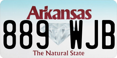 AR license plate 889WJB