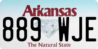 AR license plate 889WJE