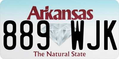 AR license plate 889WJK