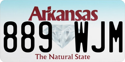 AR license plate 889WJM