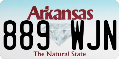 AR license plate 889WJN