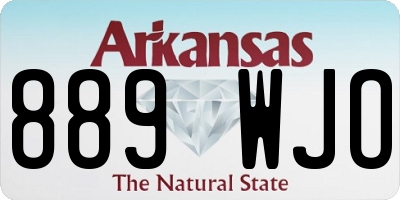 AR license plate 889WJO
