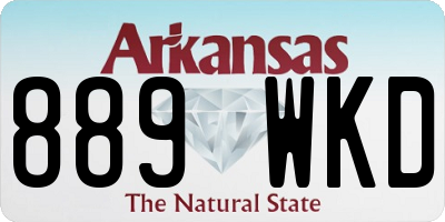 AR license plate 889WKD