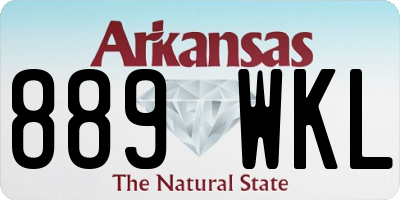 AR license plate 889WKL