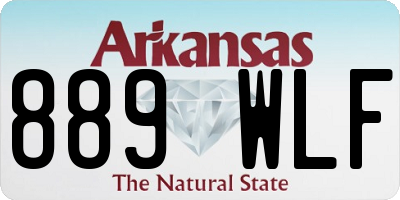 AR license plate 889WLF