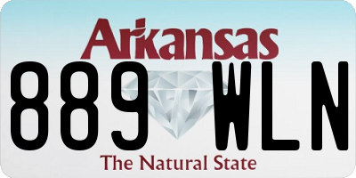 AR license plate 889WLN