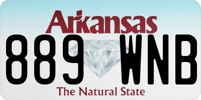 AR license plate 889WNB