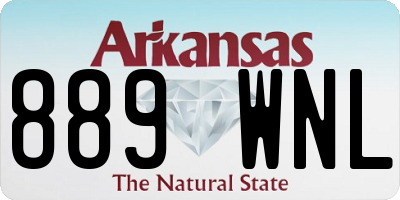 AR license plate 889WNL