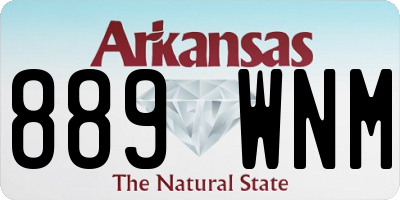 AR license plate 889WNM