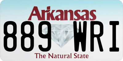 AR license plate 889WRI