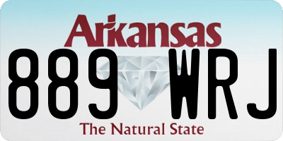 AR license plate 889WRJ