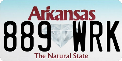 AR license plate 889WRK