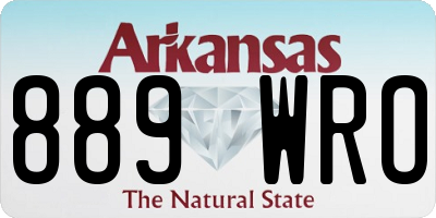 AR license plate 889WRO