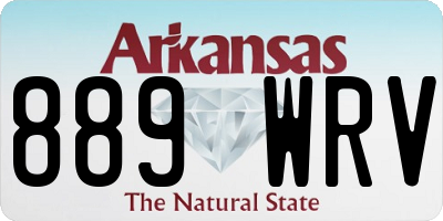 AR license plate 889WRV