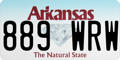 AR license plate 889WRW
