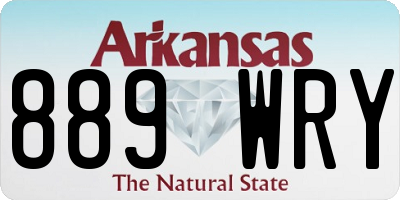 AR license plate 889WRY