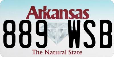 AR license plate 889WSB