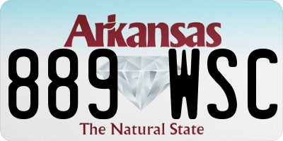 AR license plate 889WSC
