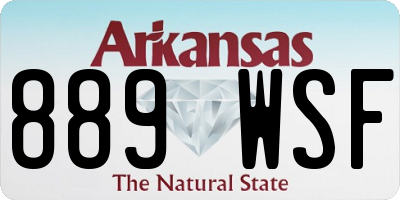 AR license plate 889WSF