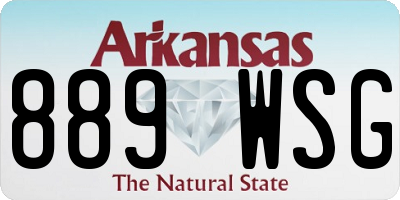 AR license plate 889WSG