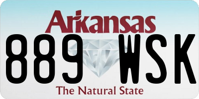 AR license plate 889WSK