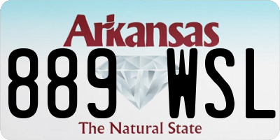 AR license plate 889WSL