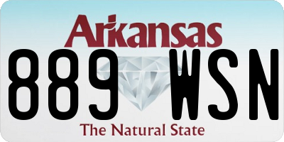 AR license plate 889WSN