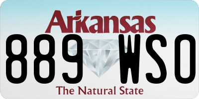 AR license plate 889WSO