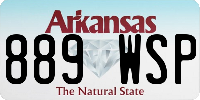 AR license plate 889WSP