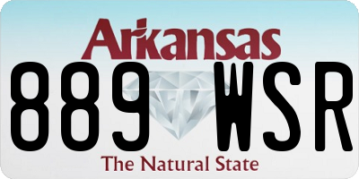 AR license plate 889WSR
