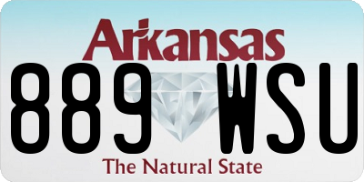 AR license plate 889WSU