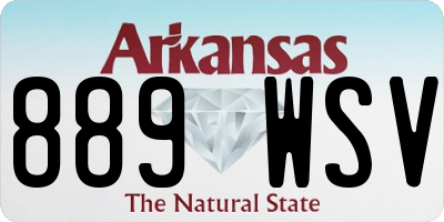 AR license plate 889WSV