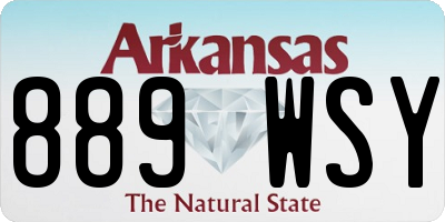 AR license plate 889WSY