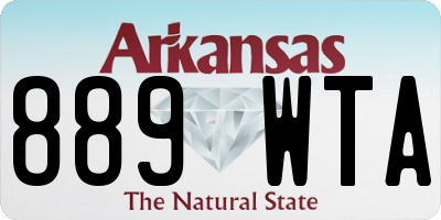 AR license plate 889WTA