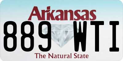 AR license plate 889WTI