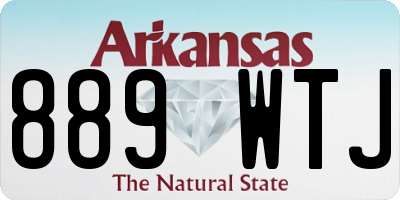 AR license plate 889WTJ