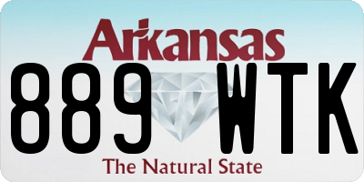 AR license plate 889WTK
