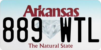 AR license plate 889WTL