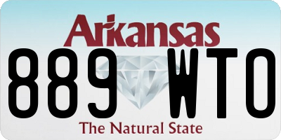 AR license plate 889WTO