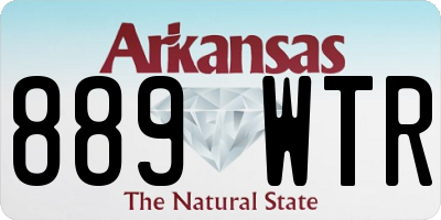AR license plate 889WTR