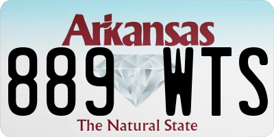 AR license plate 889WTS