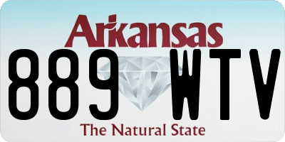 AR license plate 889WTV