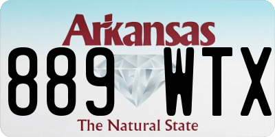 AR license plate 889WTX