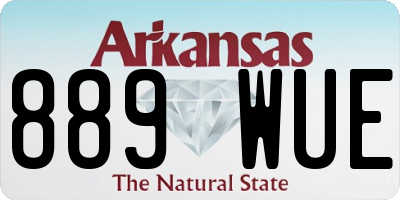 AR license plate 889WUE