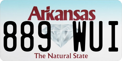 AR license plate 889WUI